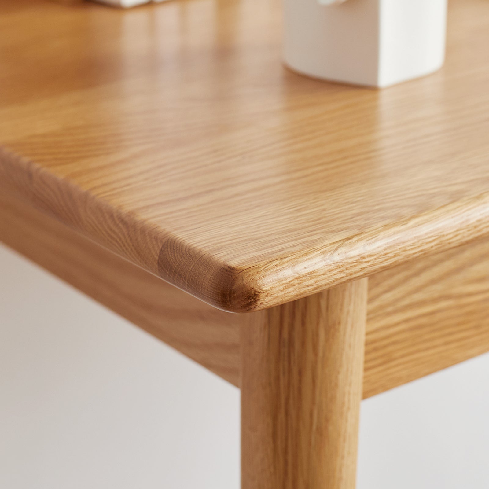 Oak Triangular Computer Desk - 39.3" Study Table with Storage