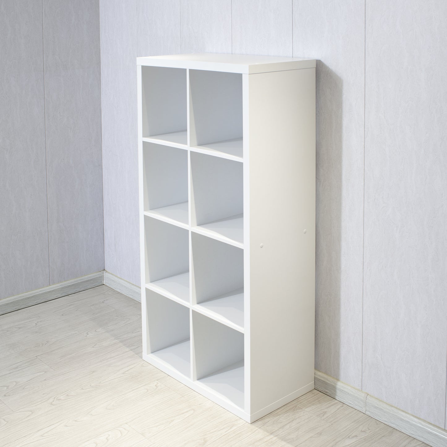 8-Cube White MDF File Cabinet Storage Unit