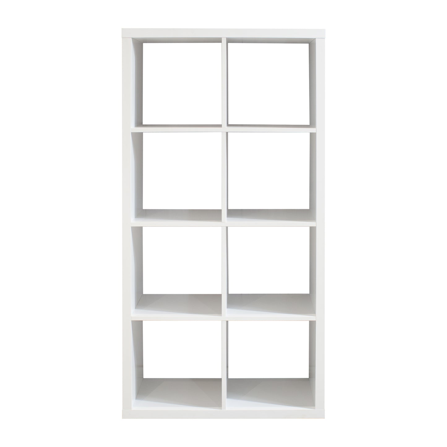 8-Cube White MDF File Cabinet Storage Unit
