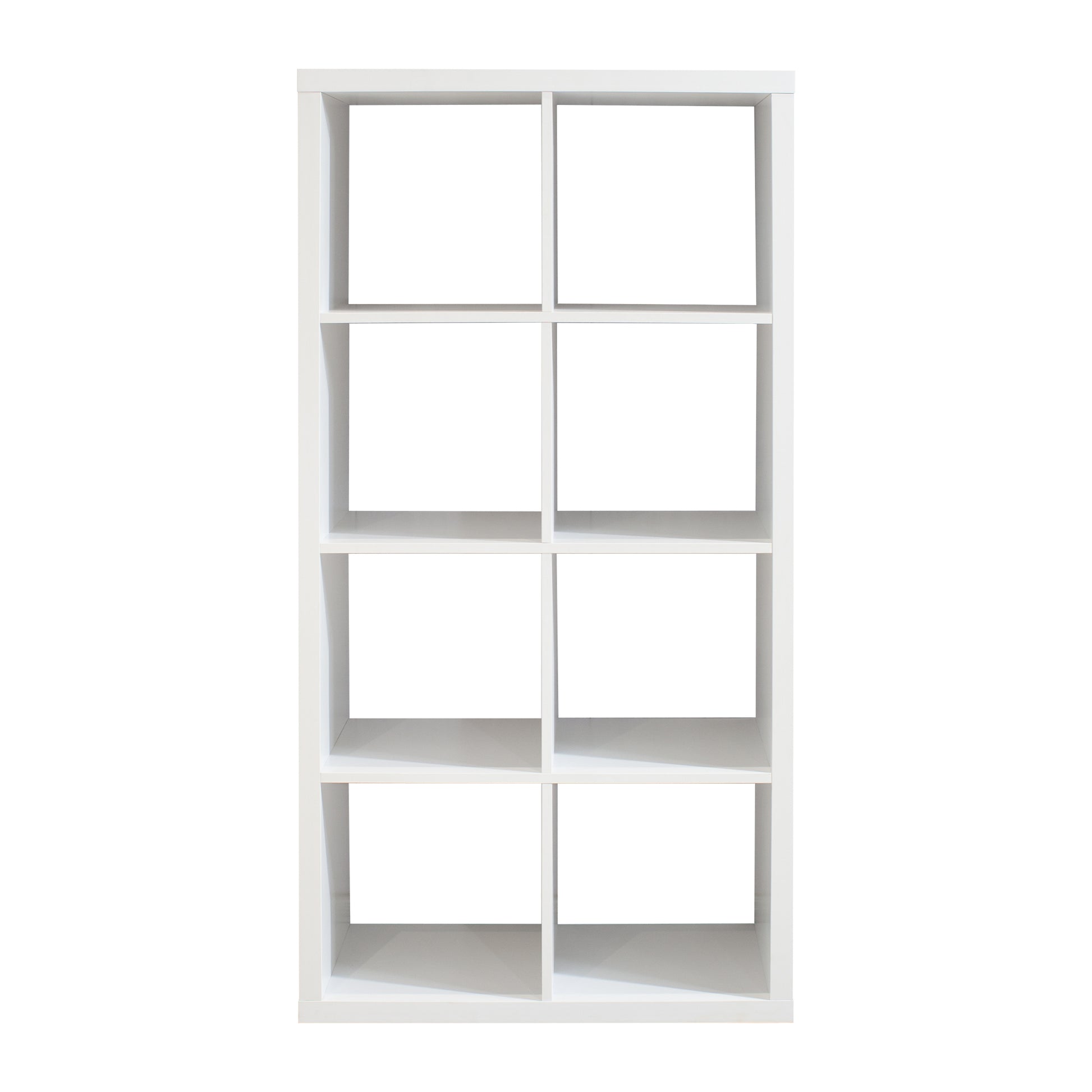 8-Cube White MDF File Cabinet Storage Unit
