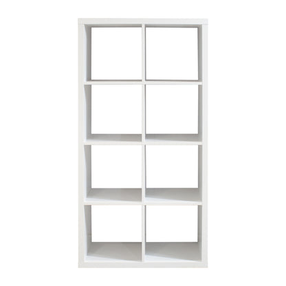 8-Cube White MDF File Cabinet Storage Unit