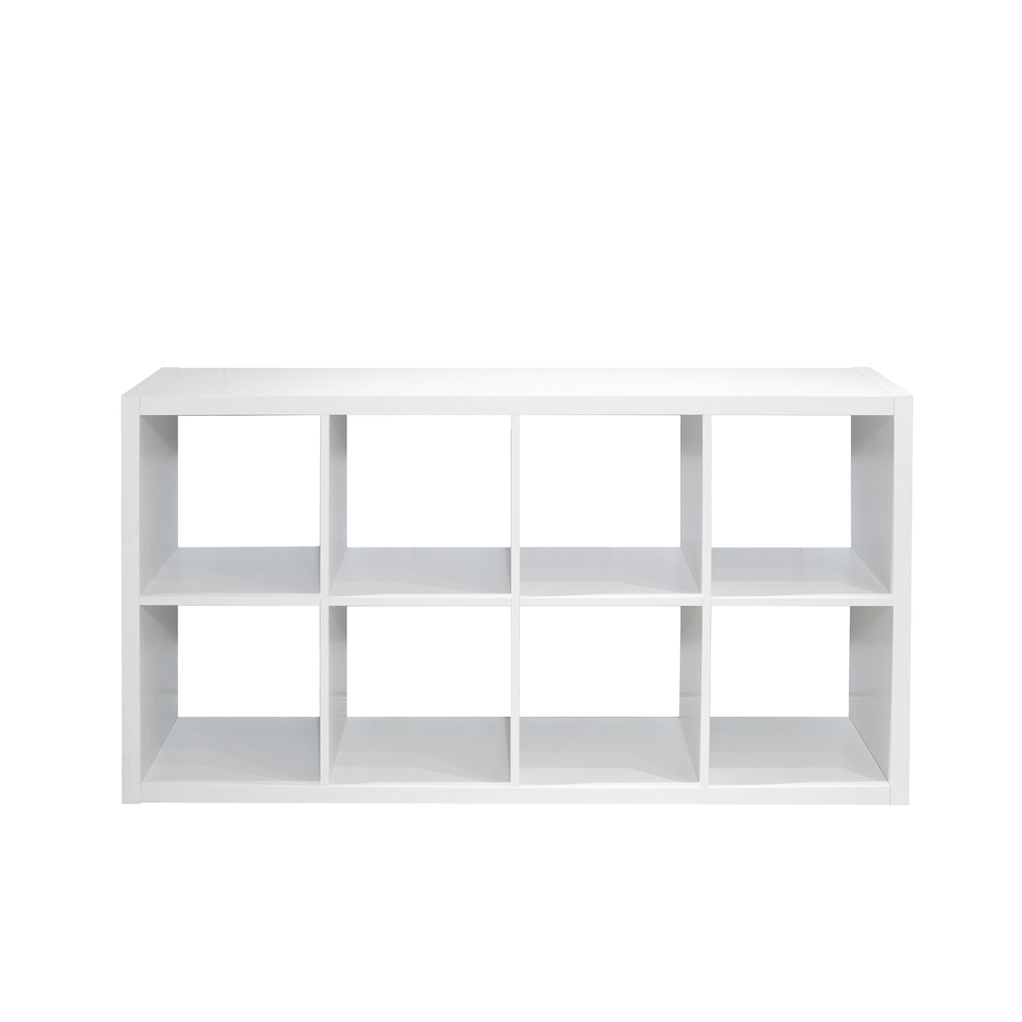 8-Cube White MDF File Cabinet Storage Unit