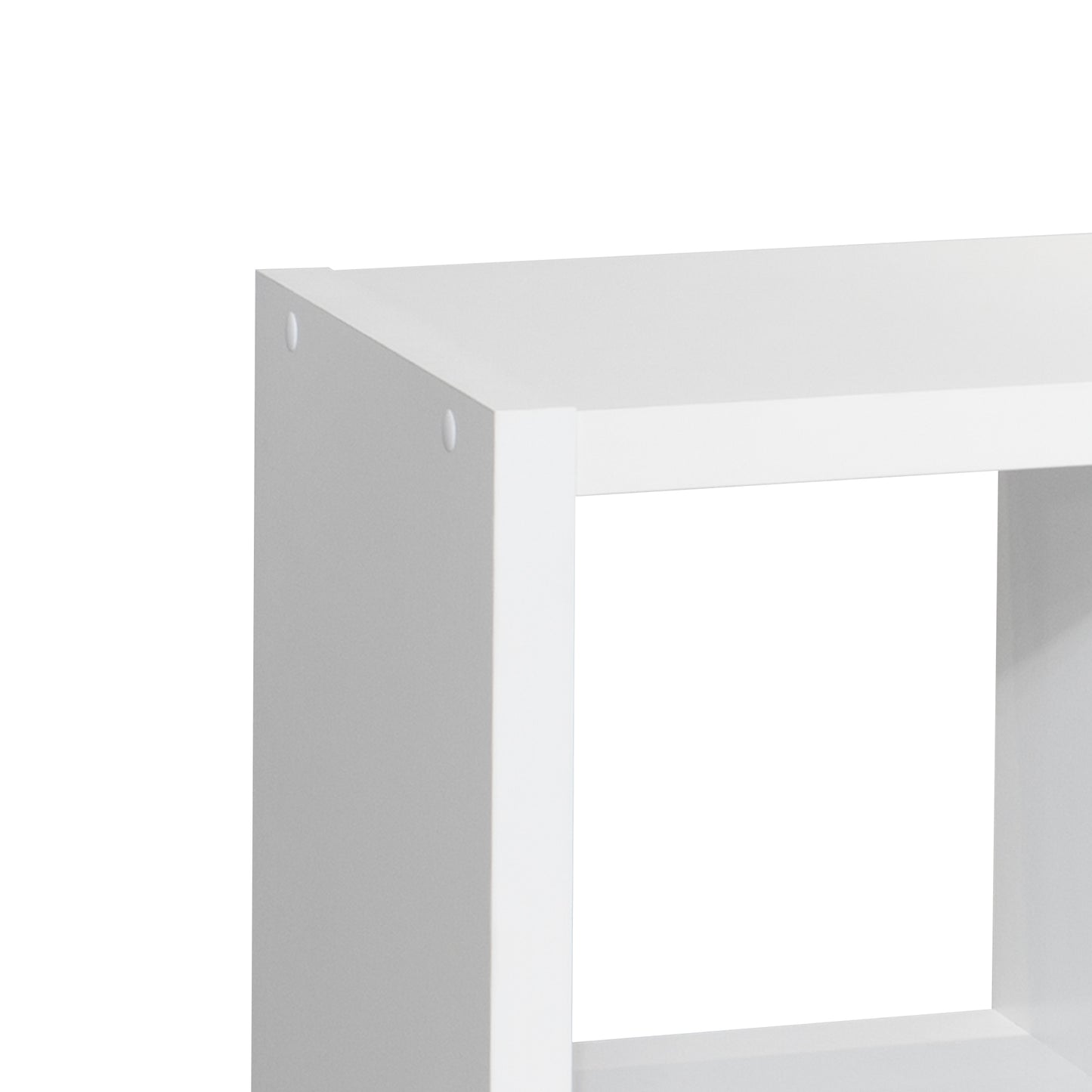 8-Cube White MDF File Cabinet Storage Unit