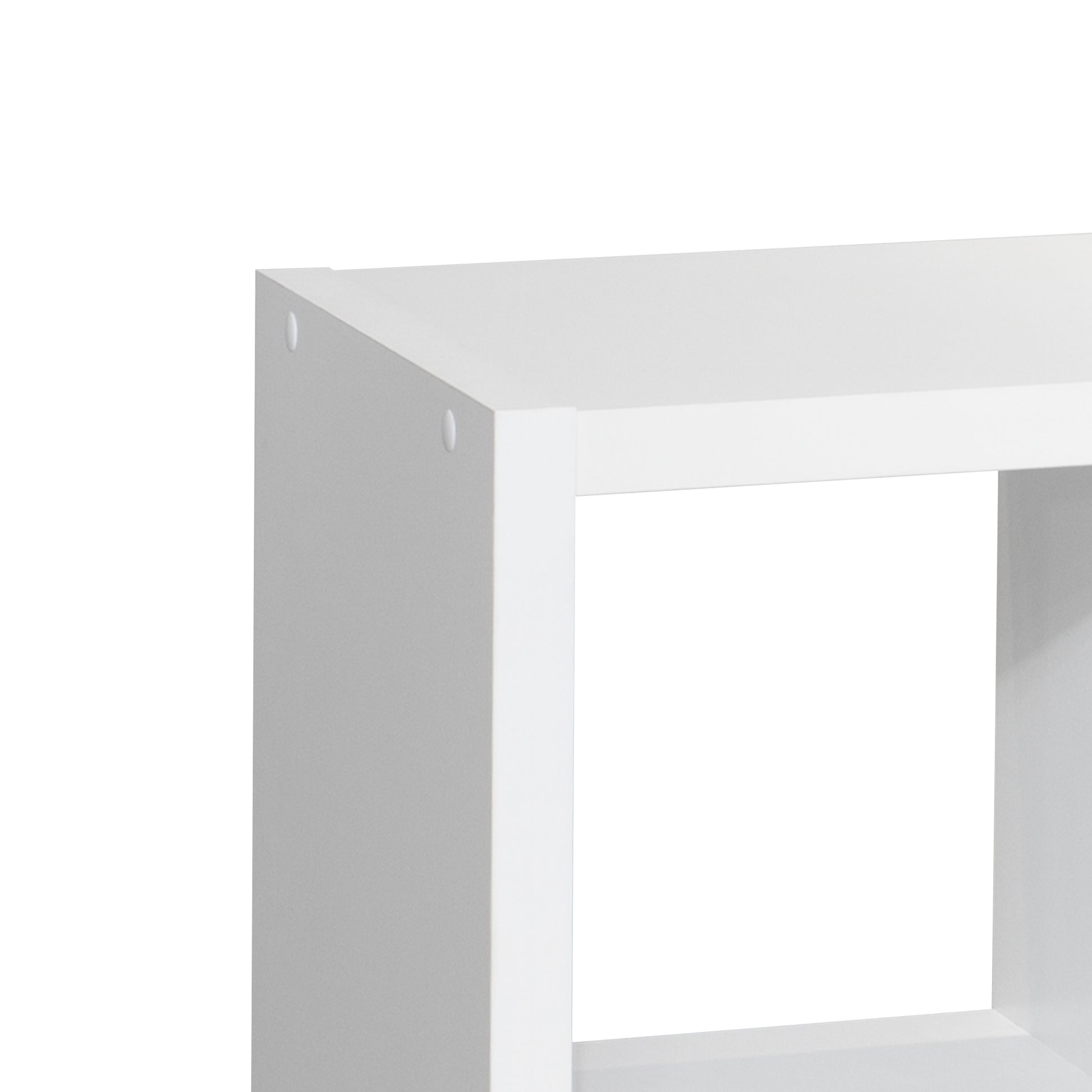 8-Cube White MDF File Cabinet Storage Unit
