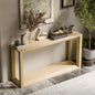 60" Rectangular Solid Wood Veneer Console Table, Wide Sofa Table,  Behind Couch Table with Ample Storage for Entryway & Living Room, Oak Wash