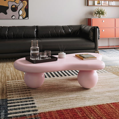 Pink Cloud Shaped Coffee Table - 47 Inch MDF Table