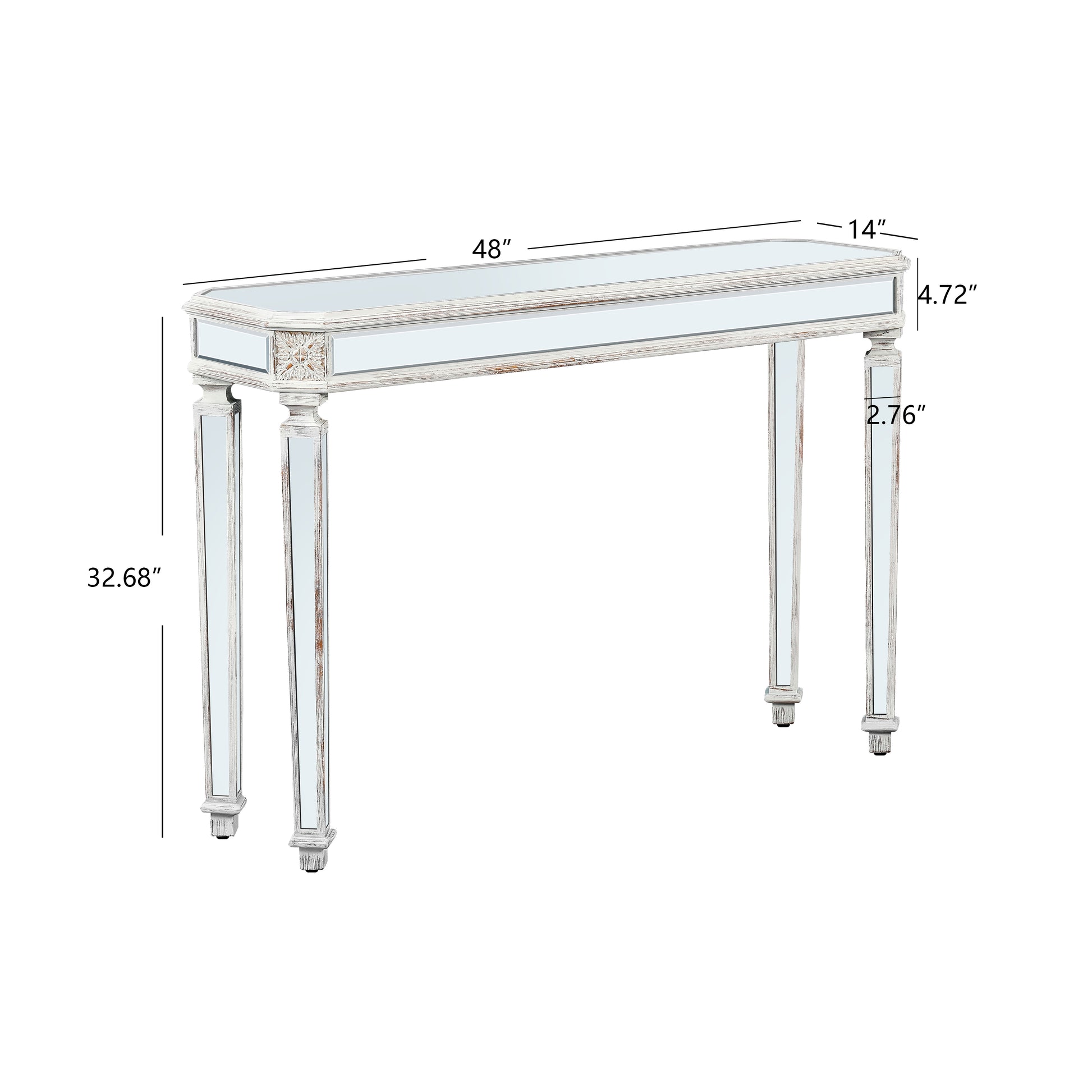 Oak Silver Triangular Desk - 48" Living Room Table