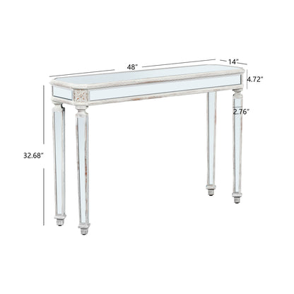 Oak Silver Triangular Desk - 48" Living Room Table