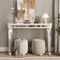 Mirror Console Table Vintage Wood Grain Carving Process Gorgeous and Noble for Entryway, Sofa Table,Living Room(48''W x 32.3''H x 18''D)