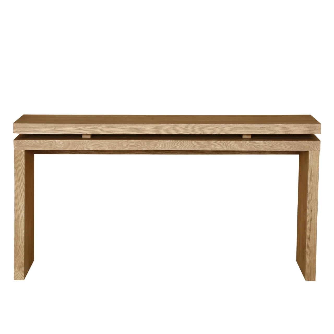 60" Antique Brown Farmhouse Console Table - Retro Wooden Entryway Table