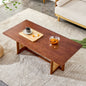 Chinese style log wind Imitation rattan Walnut color tea table rectangular solid wood coffee low table small family living room tea table .