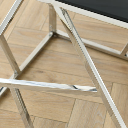 Stainless Steel Chrome Coffee Table 48" x 26"
