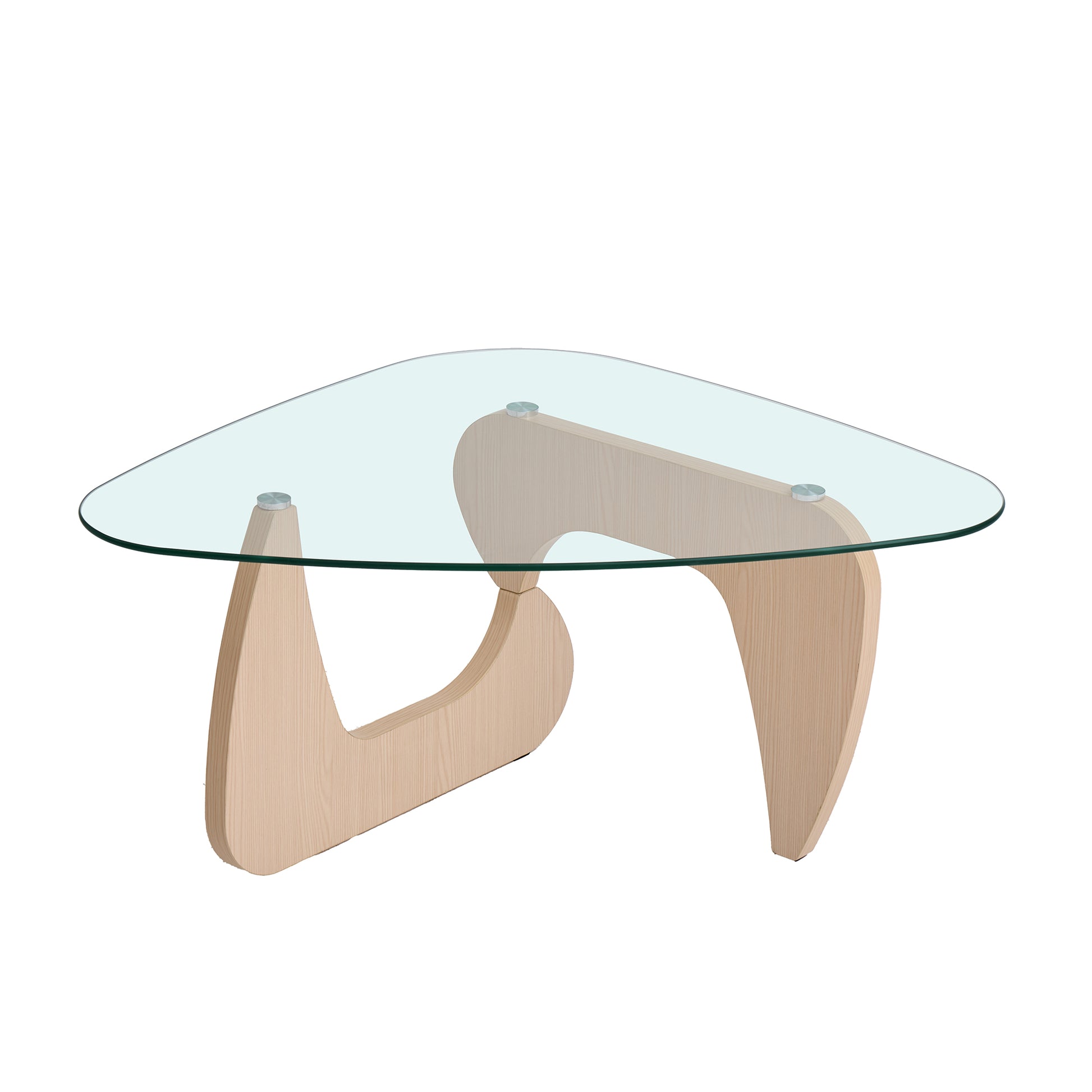 Clear Glass Coffee Table - Small Modern Center Table for Living Room