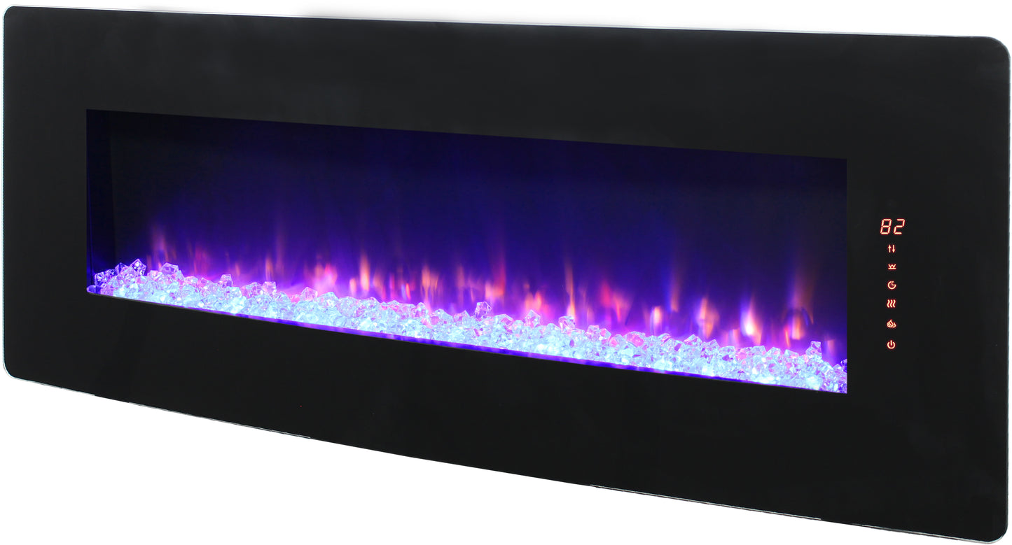 48 Inch Antique Black Electric Fireplace Wall Mount