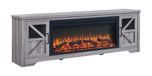 75" Fireplace TV Stand for TVs up to 80",with 44" Electric Fireplace