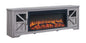 75" Fireplace TV Stand for TVs up to 80",with 44" Electric Fireplace
