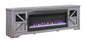 75" Fireplace TV Stand for TVs up to 80",with 44" Electric Fireplace