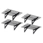 23.6*35.4 Inch Wall Mounted Wall Shelf for Garage Heavy Duty Wall Shelf, Supermarket Storage Shelf, Black, 4-Pack