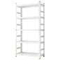 71" H Adjustable Storage Rack, Adjustable Shelves, 2000LBS Five-Tier Shelving Unit, Scratch-Resistant And Wear-Resistant Panels, White, Requires Assembly