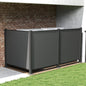 Outdoor Privacy Screens, 50" W x 50" H Air Conditioner Fence, Trash Can Enclosure with Metal Stakes, Metal Decorative Fences for Garden Backyard Patio(3 Panels, Black)