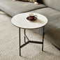End/Side Tables - Small Round Accent Table, Metal Gray Narrow Night Stands with Sharp, Ideal for Any Room-Side Tables Living Room, Bedroom, Tall Plant Stand Balcony, Indoor