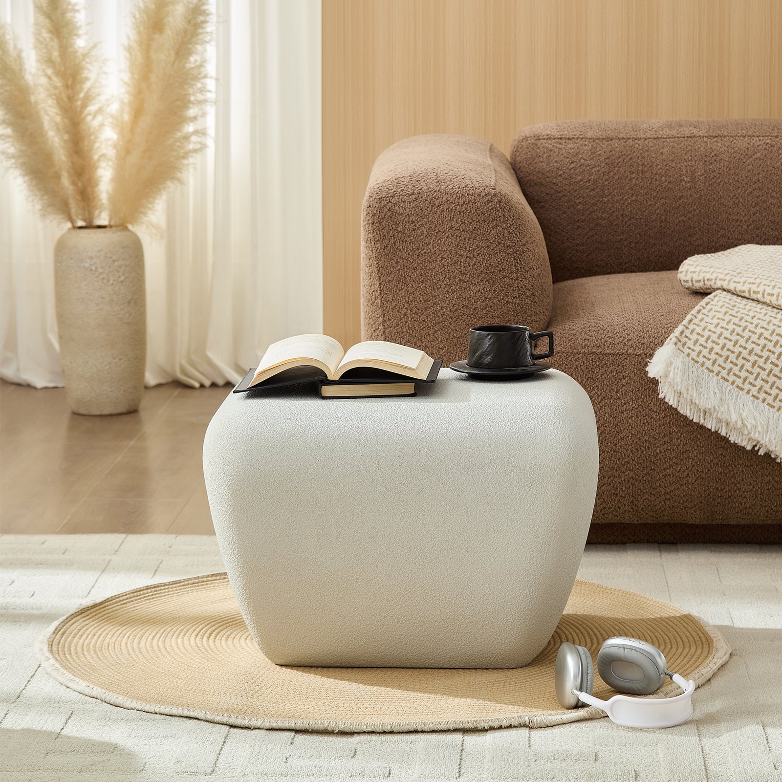 Modern Accent Coffee Table for Small Living Room, Unique Accent Table