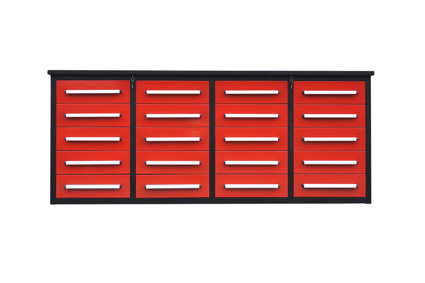 7' Garage Storage Cabinets with Workbench (20 Drawers)