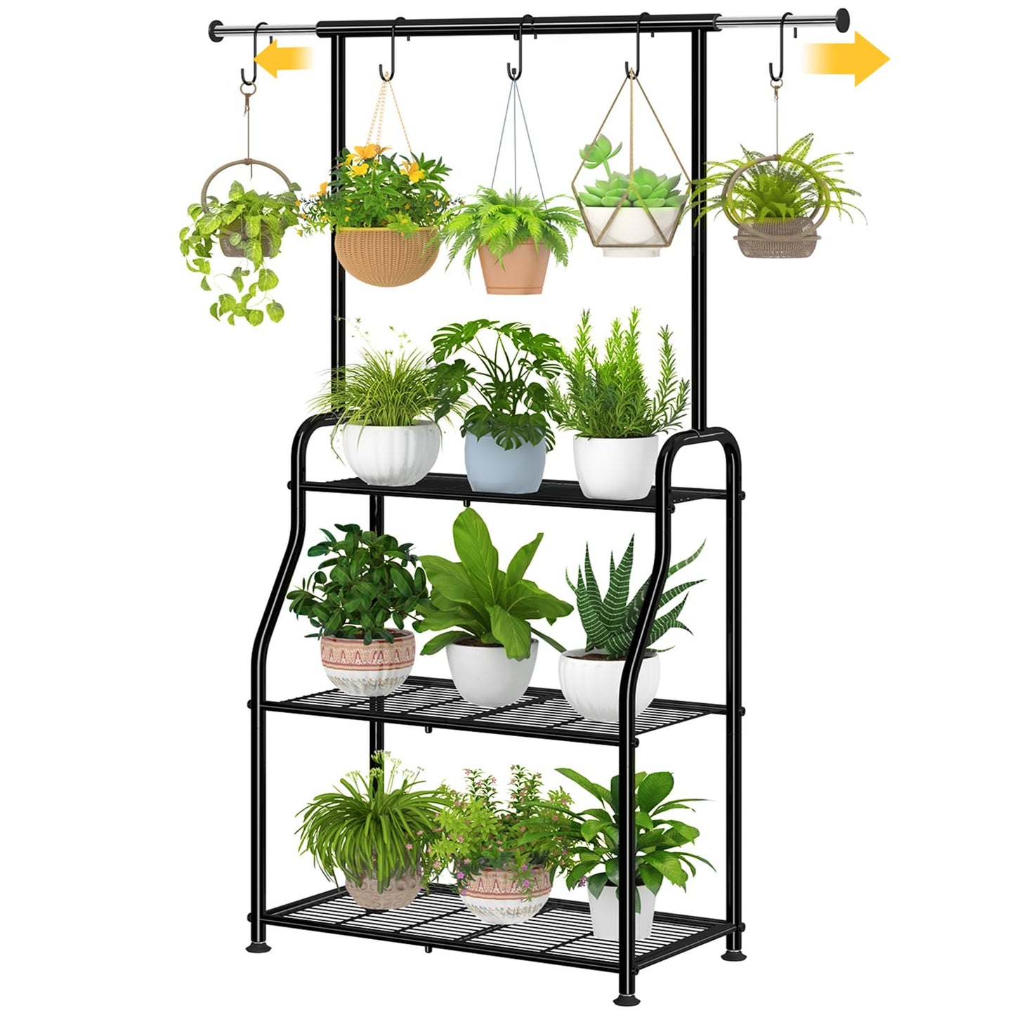 Metal 3 Tiered Hanging Plant Shelf