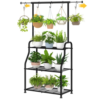 Metal 3 Tiered Hanging Plant Shelf
