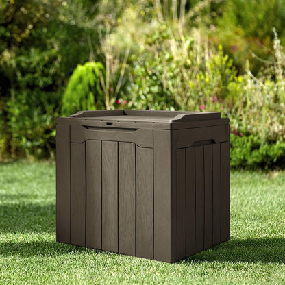 31 Gallon Resin Deck Box - Brown Outdoor Storage