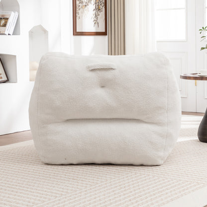 Giant White Teddy Bean Bag Sofa Chair for Ultimate Comfort and Media Viewing