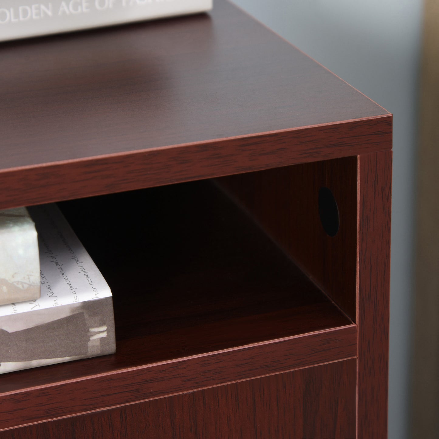 Brown Mobile Storage Cabinet - Desk Organizer