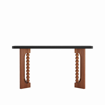 Black & Brown Console Table - Farmhouse Style