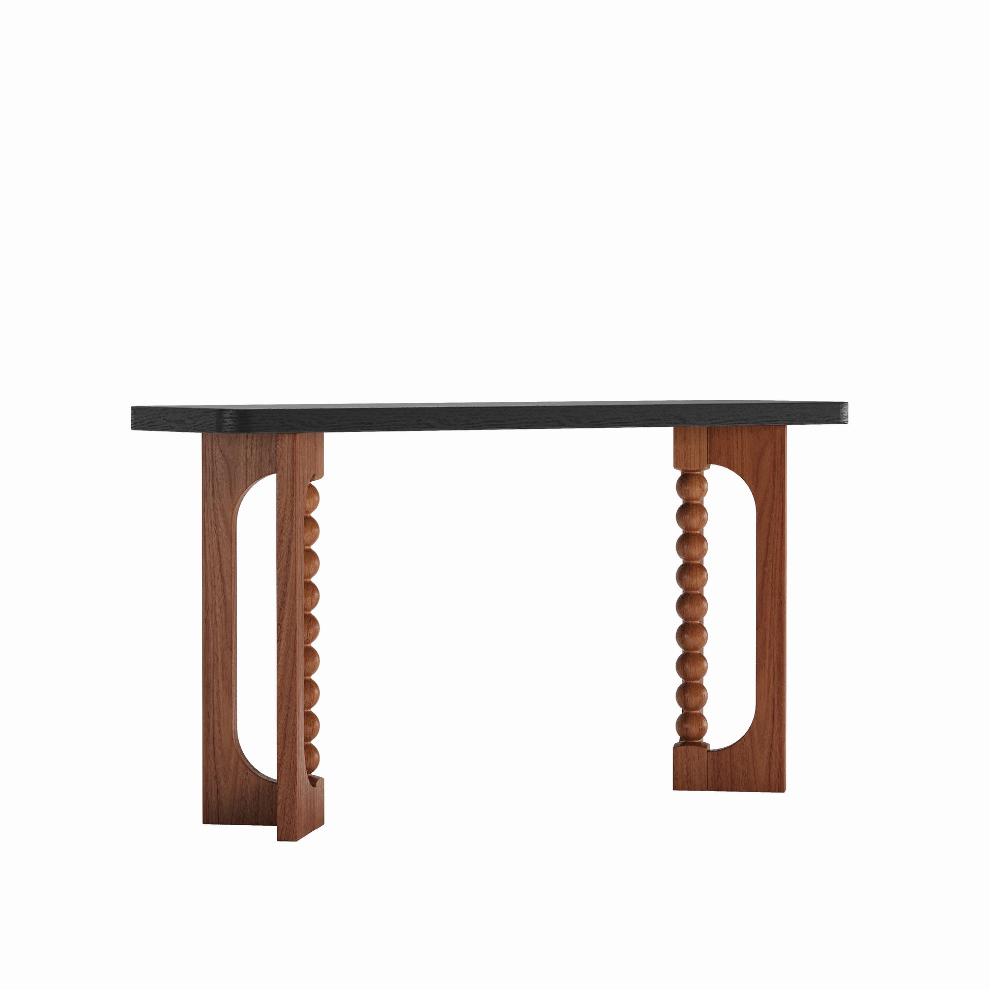 Black & Brown Console Table - Farmhouse Style