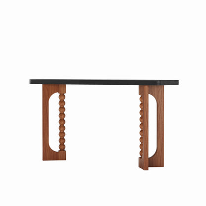 Black & Brown Console Table - Farmhouse Style