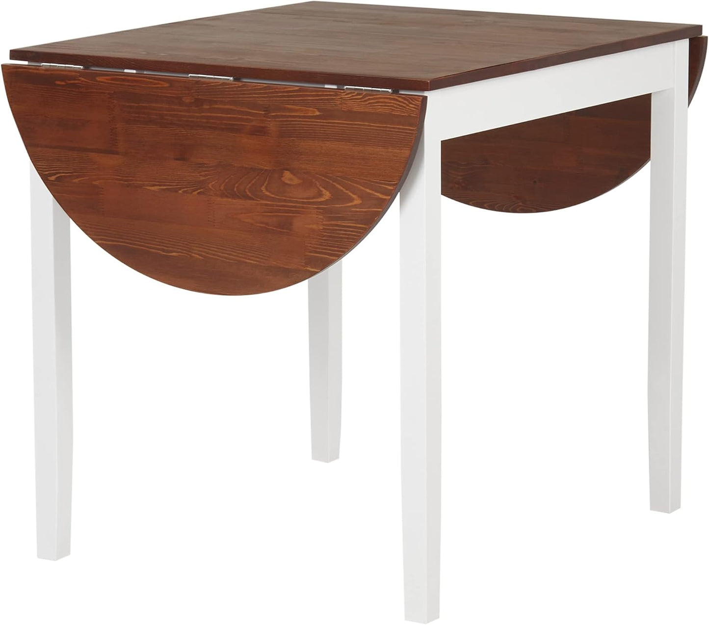 Pine Folding Dining Table with Drop Leaves for Kitchen or Dining Room for Living Room