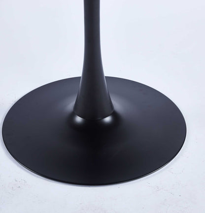 31.5" Matte Black MDF Dining Table - Kitchen Table