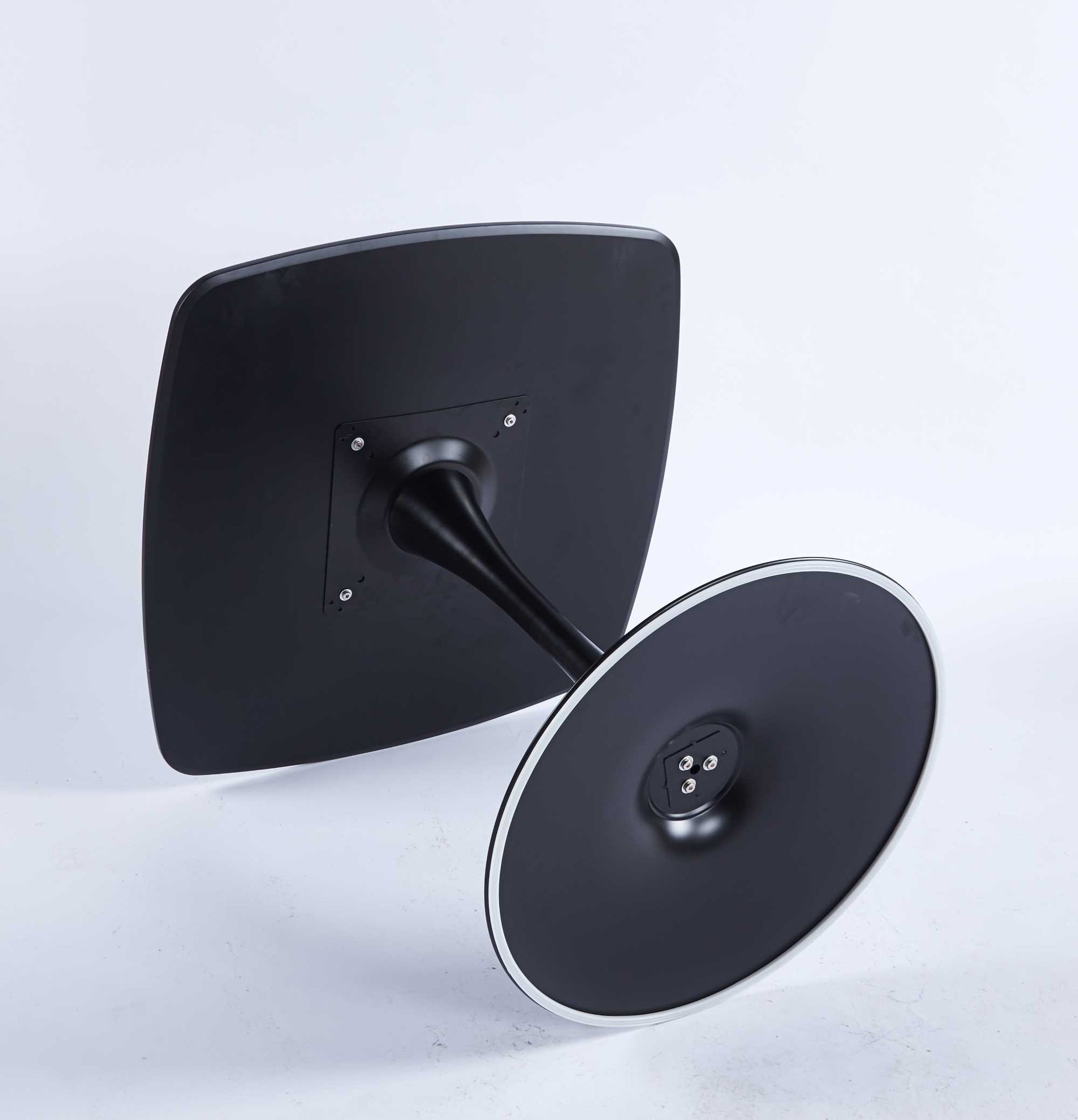 31.5" Matte Black MDF Dining Table - Kitchen Table