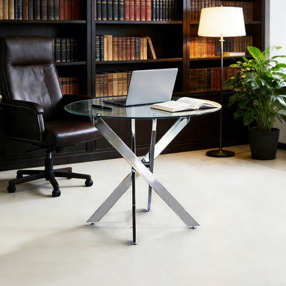 Chrome Glass Dining Table - Modern Kitchen Table