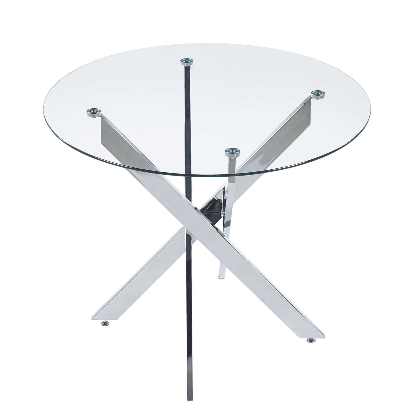Chrome Glass Dining Table - Modern Kitchen Table