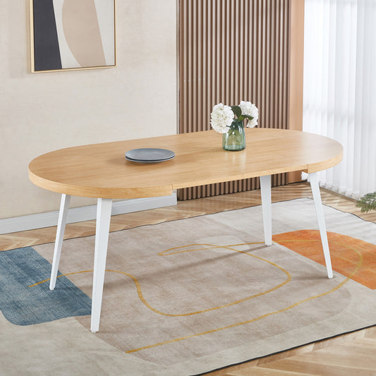 Extendable Dining Table - 100/140/180cm Oak MDF