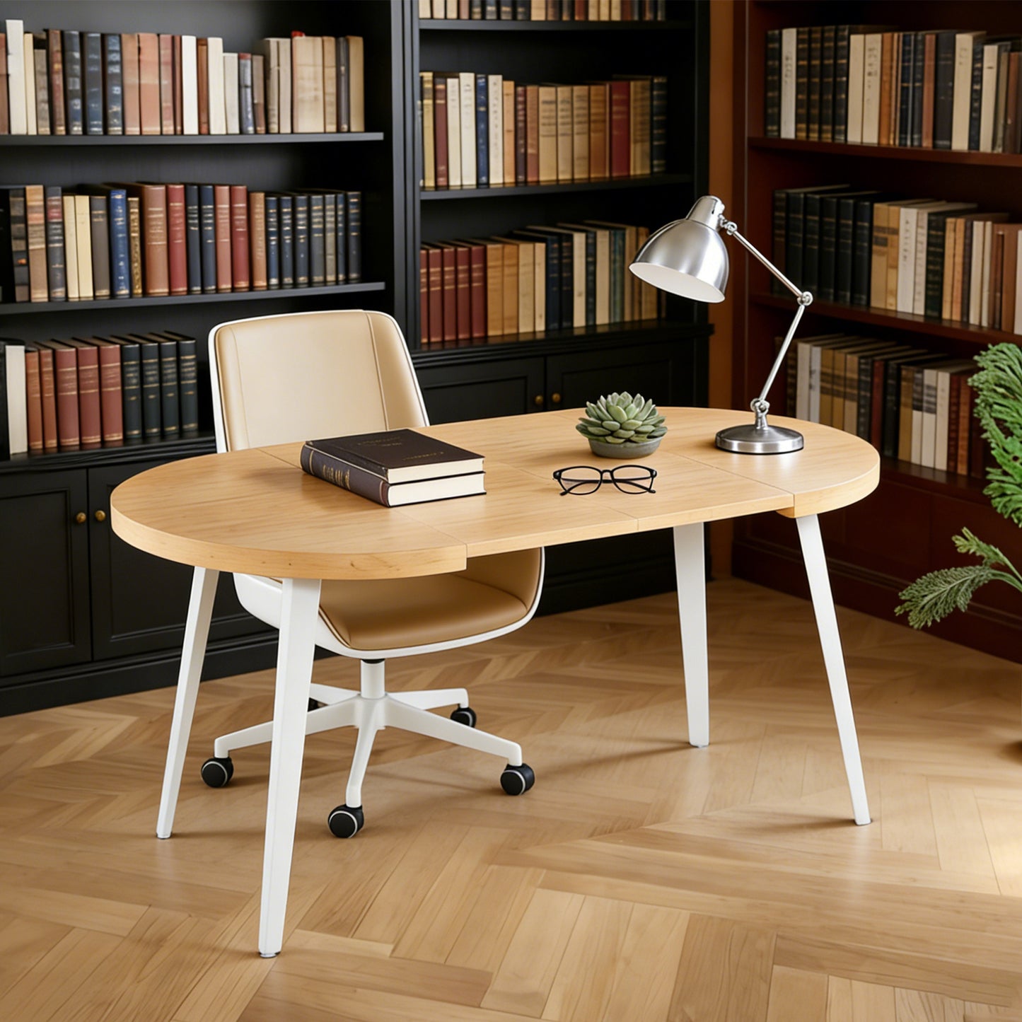 Extendable Dining Table - 100/140/180cm Oak MDF