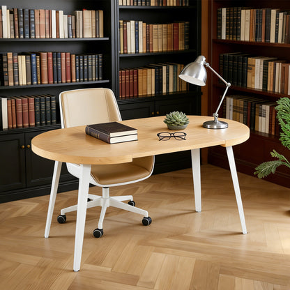 Extendable Dining Table - 100/140/180cm Oak MDF
