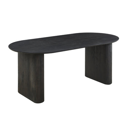 Black MDF Extendable Dining Table - Office Desk