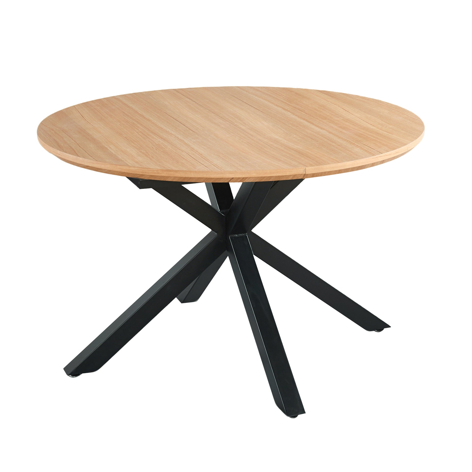 120/160cm Extendable Dining Table - Oak MDF Top for Living Room