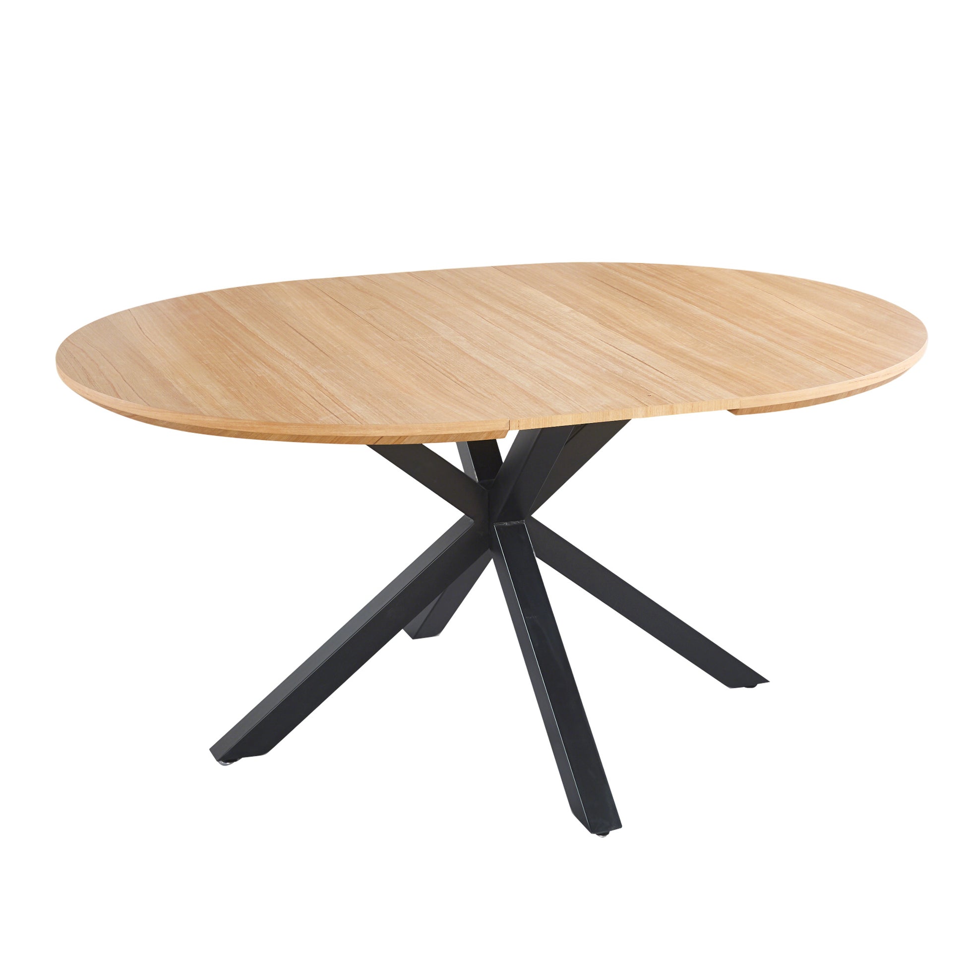 120/160cm Extendable Dining Table - Oak MDF Top for Living Room