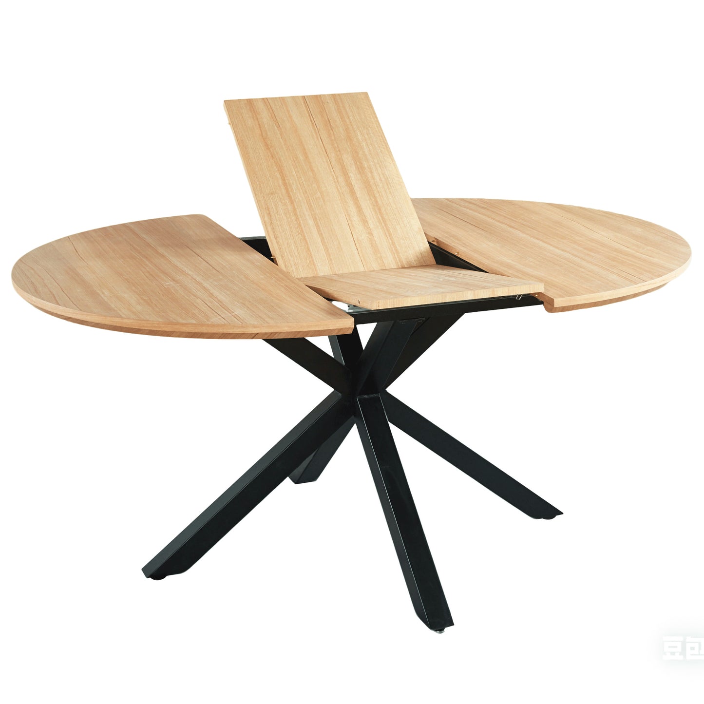120/160cm Extendable Dining Table - Oak MDF Top for Living Room