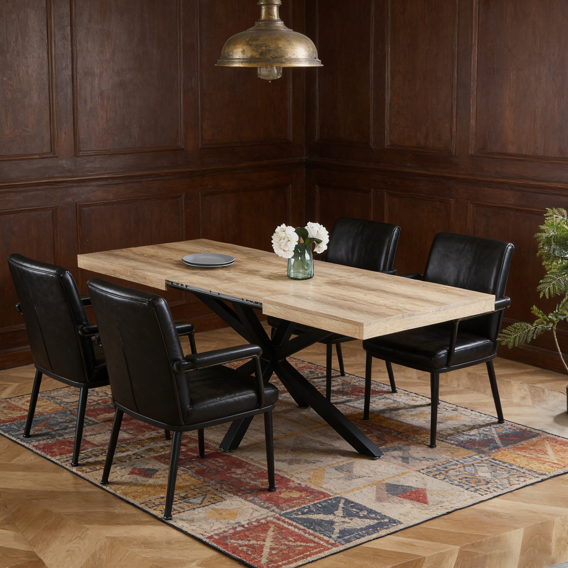 Extendable Walnut Dining Table - 240/200/160cm