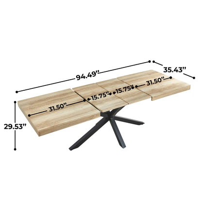 Extendable Walnut Dining Table - 240/200/160cm
