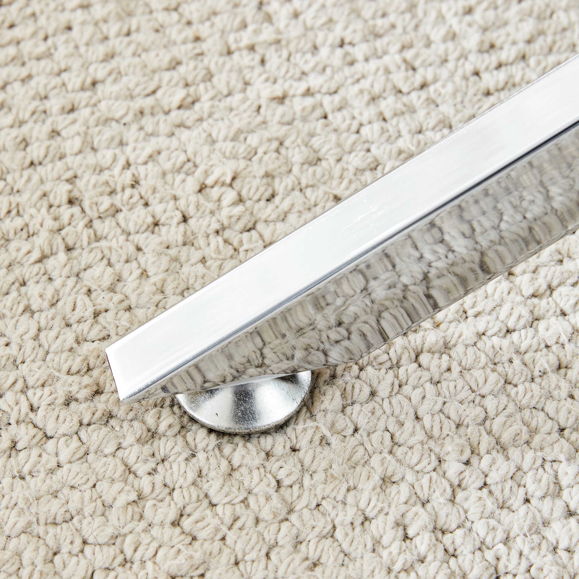 Silver Tempered Glass Coffee Table - 47.2" Rectangular